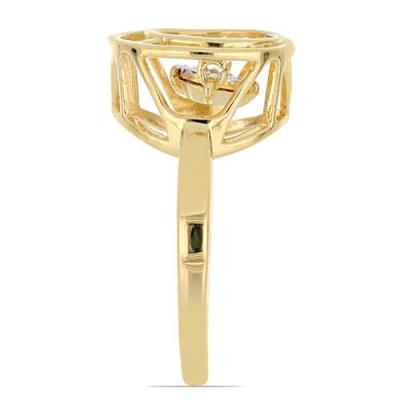 BUY 925 SILVER REAL WHITE DIAMOND DOUBLE-CUT GEMSTONE UNIQUE RING